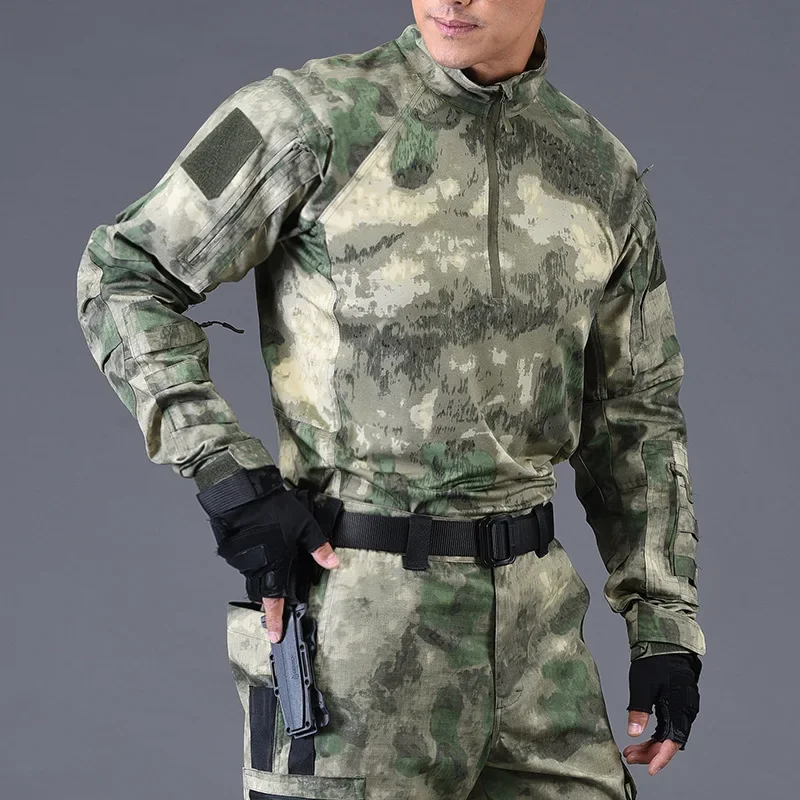 Camisa táctica del ejército, camisas para hombre, camisa de combate militar, Camisa larga, ropa de caza, camisas de camuflaje, camisetas de Paintball - imagen 3