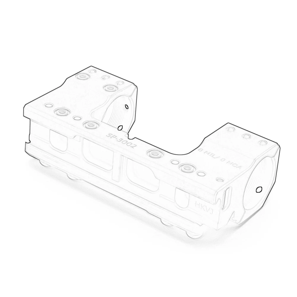 Mira telescópica de tubo de 30/34mm, 0MIL 0MOA, SP-3002 sólido, 38mm de altura, montaje de 1,5 pulgadas - imagen 5