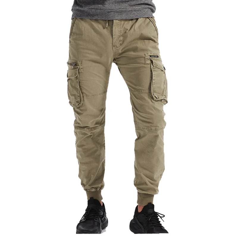 Pantalones Cargo informales con cordón para hombre, ropa de trabajo con múltiples bolsillos, talla grande, para exteriores, senderismo, Camping, escalada, primavera y otoño - imagen 3