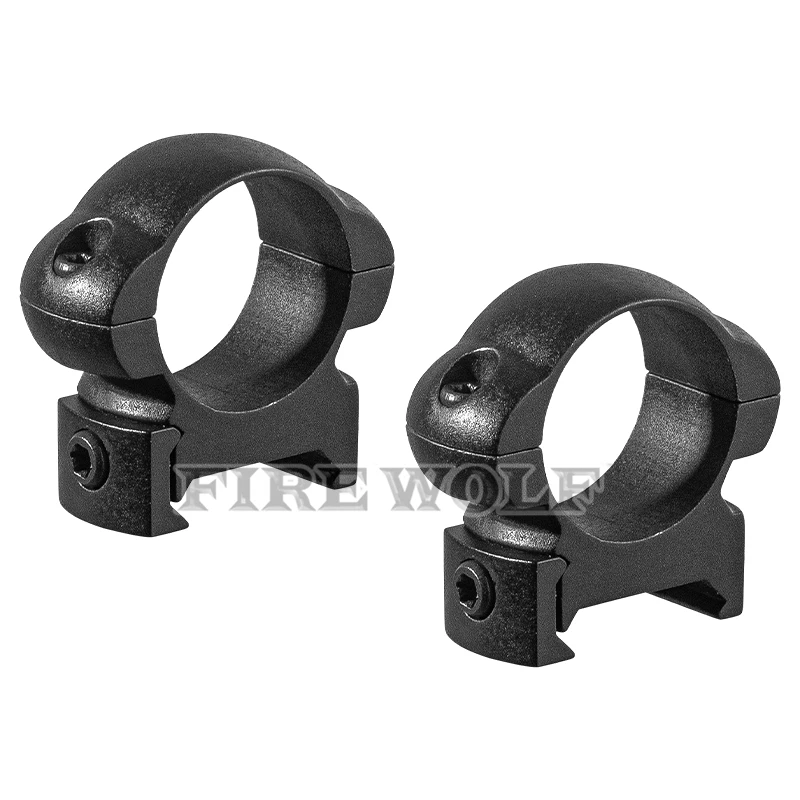 FIRE WOLF 2 unids/set alcance de acero anillos de 25,4mm perfil bajo medio alto para riel de 20mm escopos de caza montaje de anillo - imagen 3