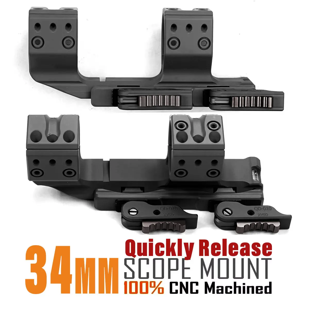 Anillas monobloque AR15 Picatinny QD 30mm FDE desmontaje rápido