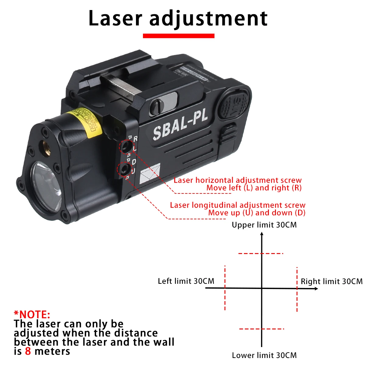 Linterna táctica SBAL PL, indicador láser, punto rojo, pistola láser verde, lámpara de explorador, luz de Airsoft, luz de Metal - imagen 3