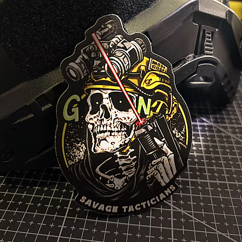 Parche Savage Tacticians calavera – Insignia velcro para mochila - imagen 5