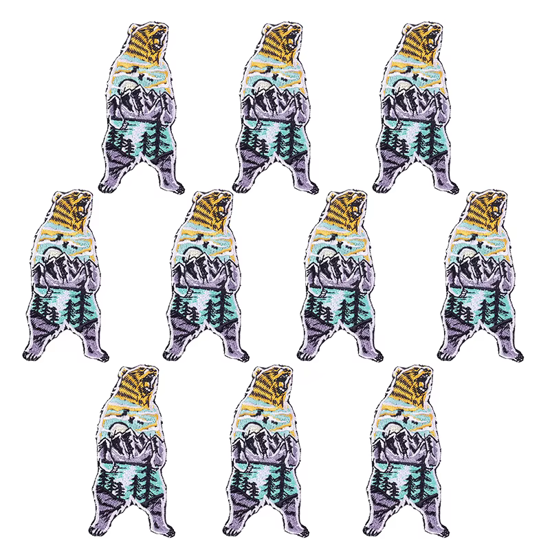 Parches bordados para ropa - osos y tigres ideal para planchar - imagen 2