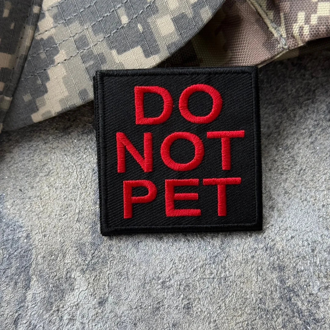 Parche táctico bordado con velcro para casco militar No acariciar - imagen 5