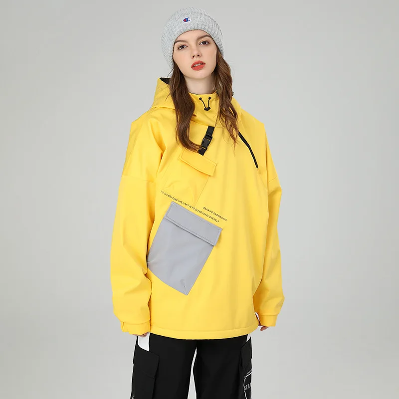 SEARIPE-traje de esquí para mujer, abrigo para exteriores, traje de esquí para hombre, chaqueta de invierno, cortavientos de Snowboard transpirable impermeable para mujer, Unisex - imagen 4
