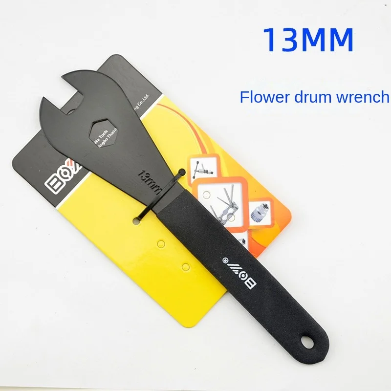 Juego de llaves de eje de bicicleta de cono de acero de alto carbono portátil, husillo de bicicleta, llave de mano, ciclismo, herramientas de reparación al aire libre, accesorios - imagen 3