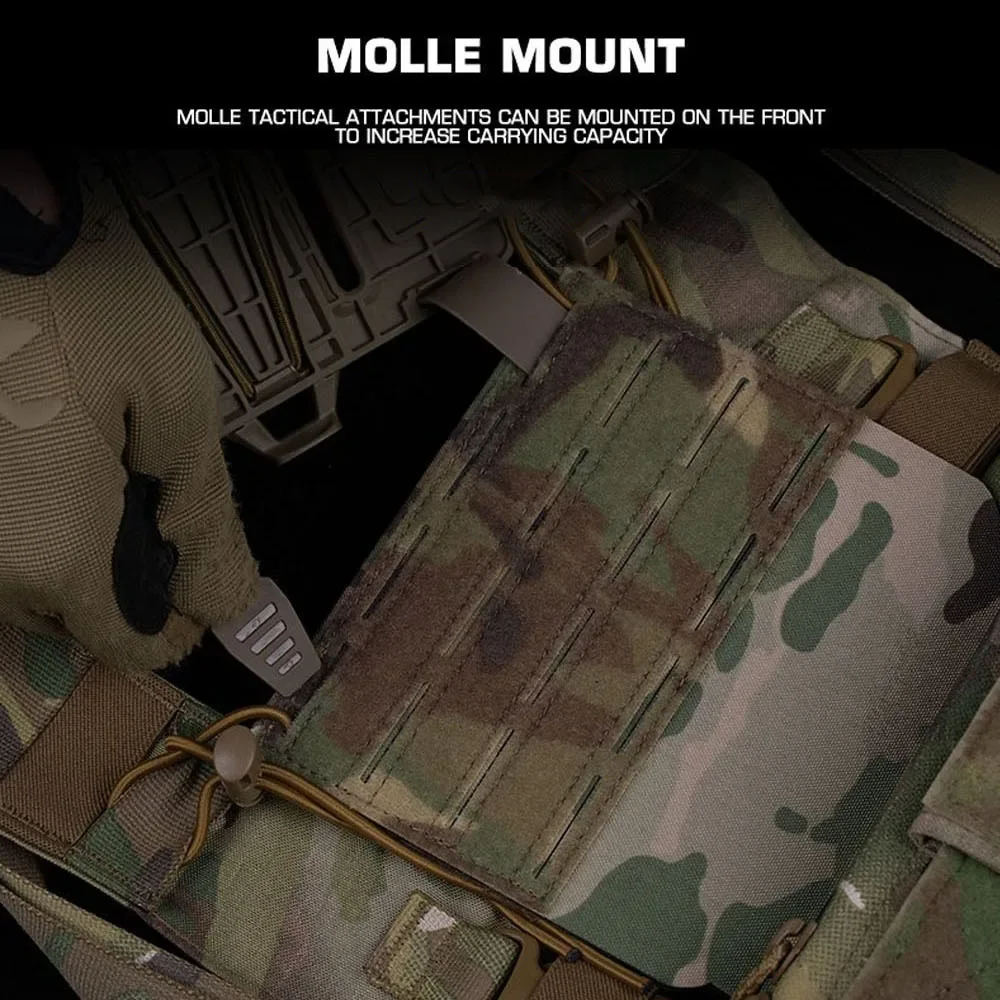 Micro Panel frontal para exteriores, para chaleco D3CRM MK4, arnés de aparejo para el pecho, portador de teléfono de navegación, Panel MOLLE, accesorios para chaleco de caza - imagen 5