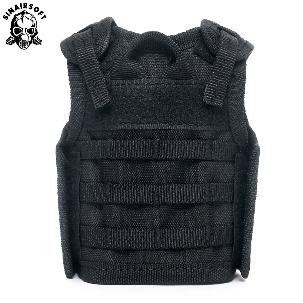 Chaleco táctico para botella de cerveza, minichaleco Molle en miniatura para deportes al aire libre, conjunto mejorado para bebidas, correas de hombro ajustables - imagen 3