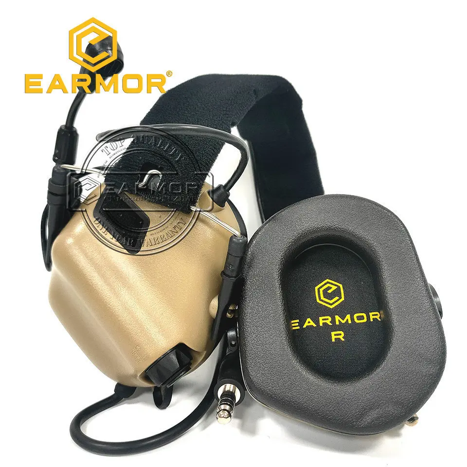 EARMOR-auriculares tácticos M32-TAN MOD3 y M16C, Kit de cascos militares para M31/M32/M31H/M32H - imagen 4