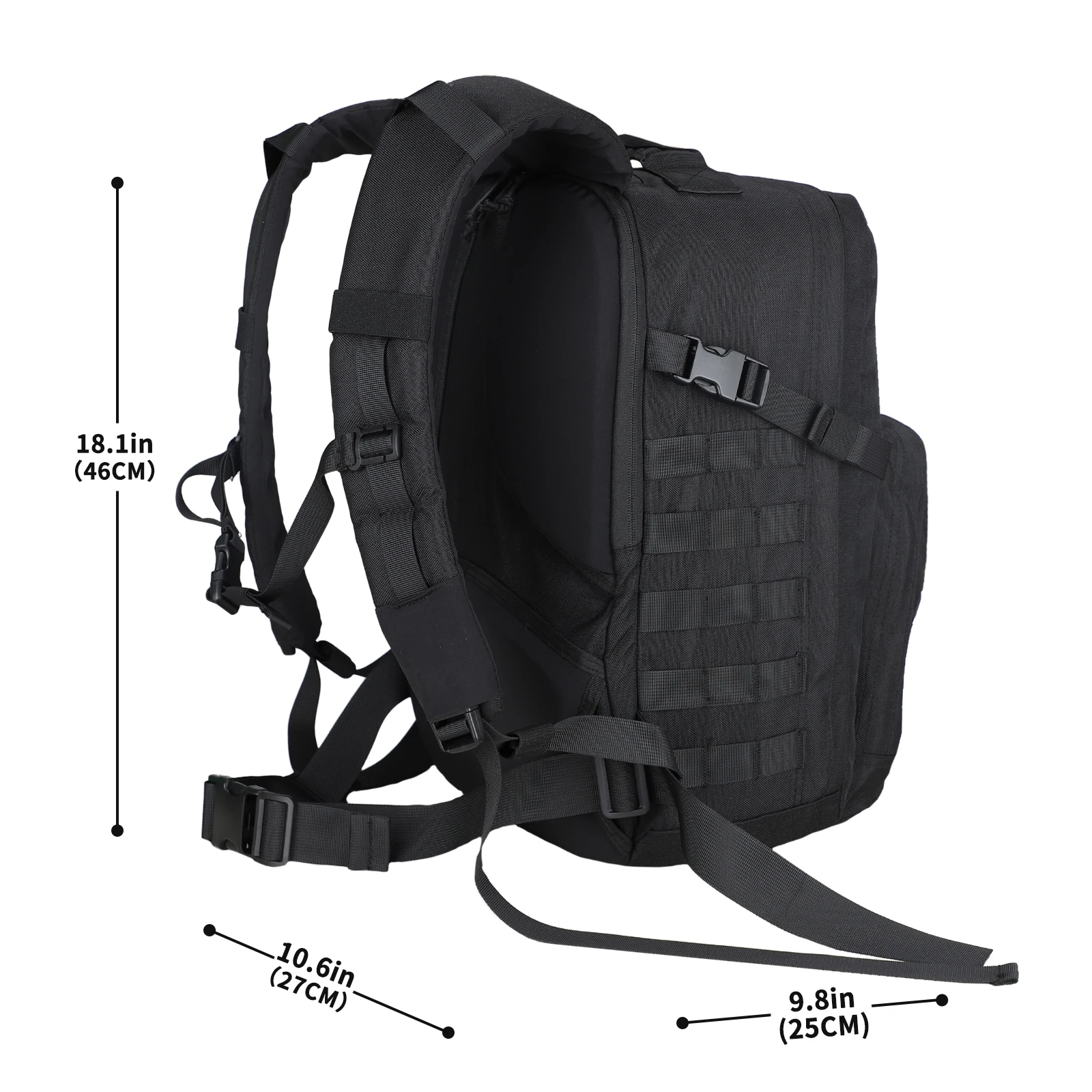 MGFLASHFORCE Mochila Táctica Militar Molle para Hombres, Mochila Militar de 30 L, Bolsa Bug Out, Compartimento para computadora portátil de 15,6" - imagen 2