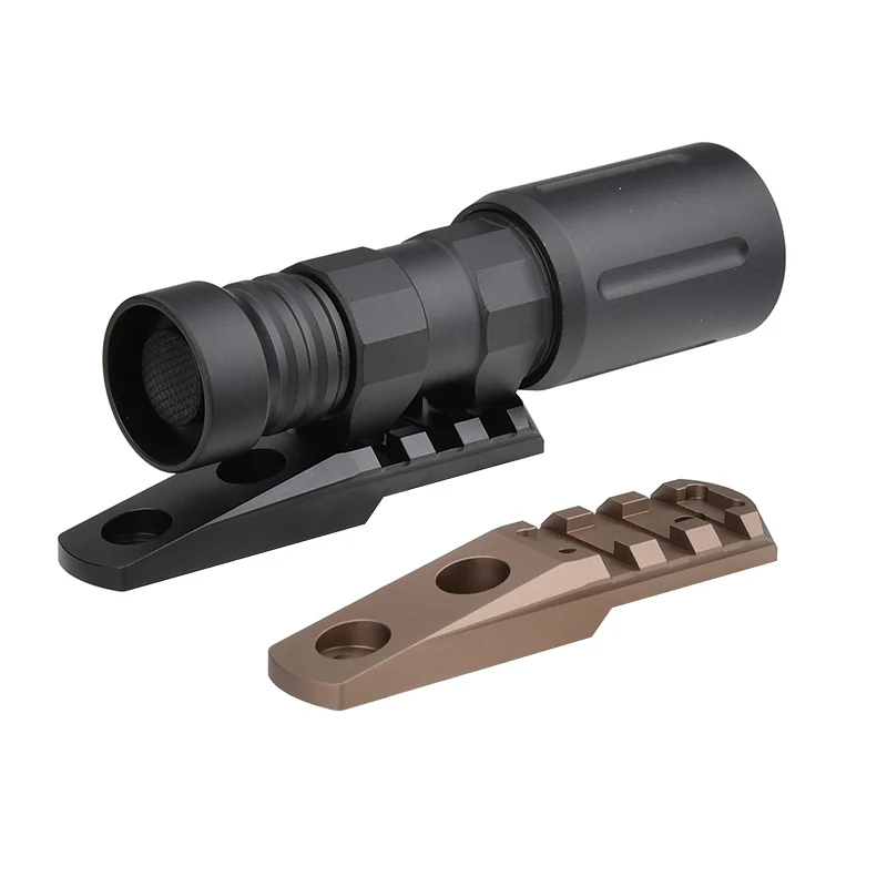 Sistema de riel táctico de Metal MLOK KEYMOD M300 M600 Base de montaje de linterna M340 M640 PLHV2 luz de explorador lámpara de caza Airsoft - imagen 5