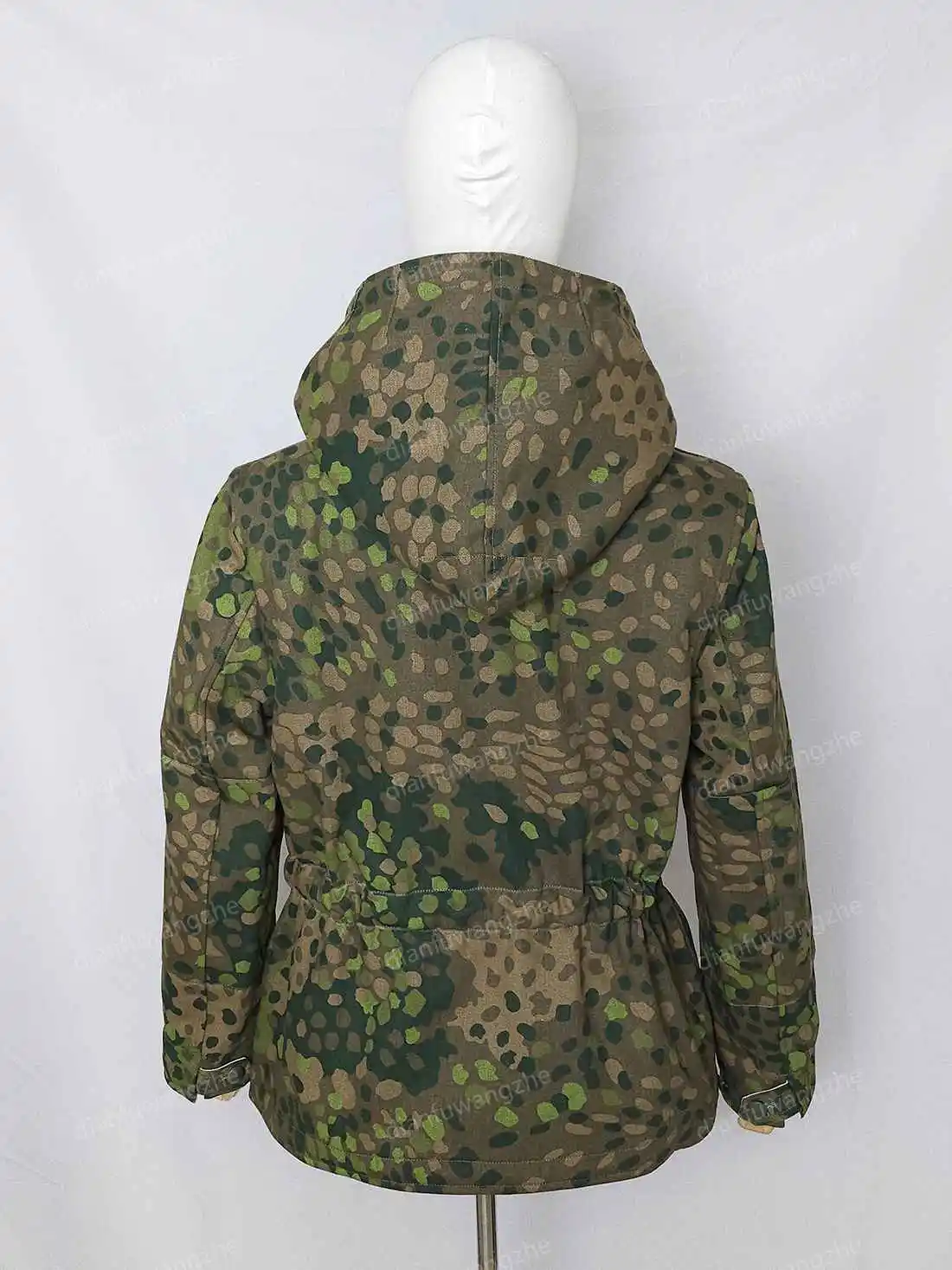 Chaqueta táctica de algodón de doble cara de camuflaje de guisante Flecktarn DOT44 para aislamiento de invierno