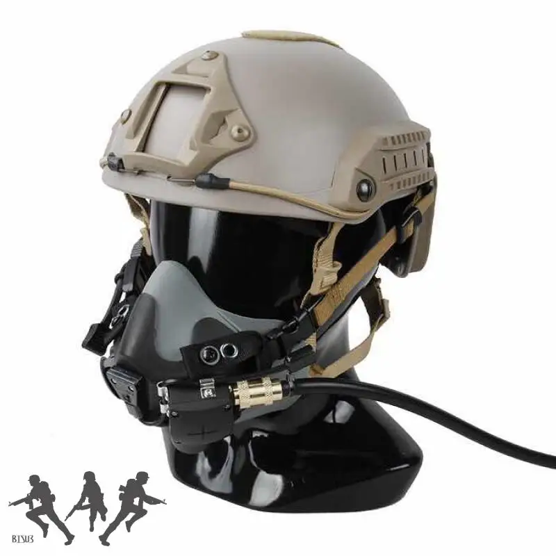 Máscara simulada de respiración de paracaídas fantasma táctico, HALO DEVGRU OPS, modelo de caza, militar, Paintball COS, componente de fijación - imagen 4