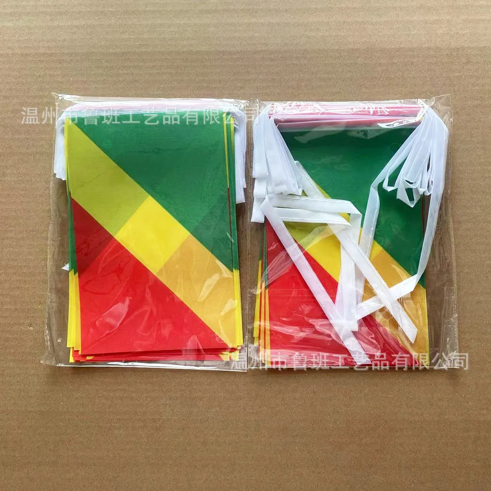 SKY FLAG-banderas de bandera de la República del congo, 14x21cm, 20 unidades por lote - imagen 4
