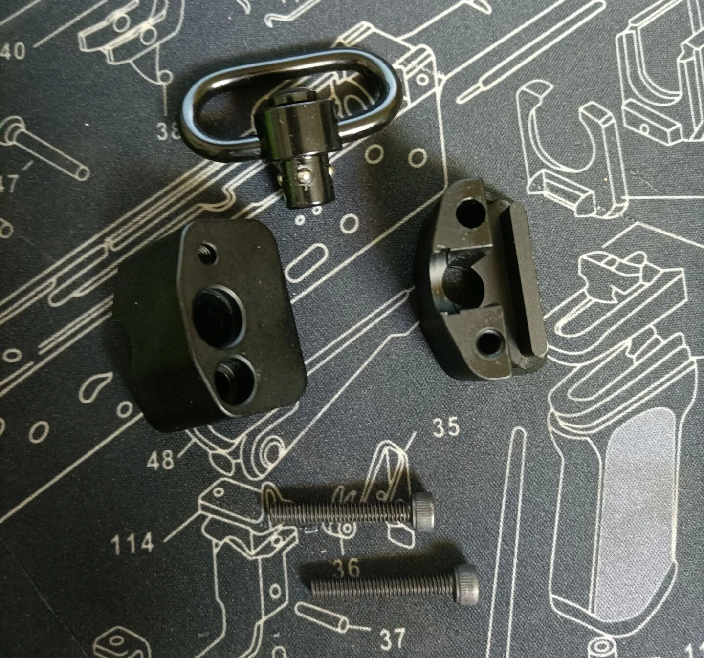 FMA-tácticas de caza al aire libre, suspensión trasera P90 para King Arms, serie P90 - imagen 4