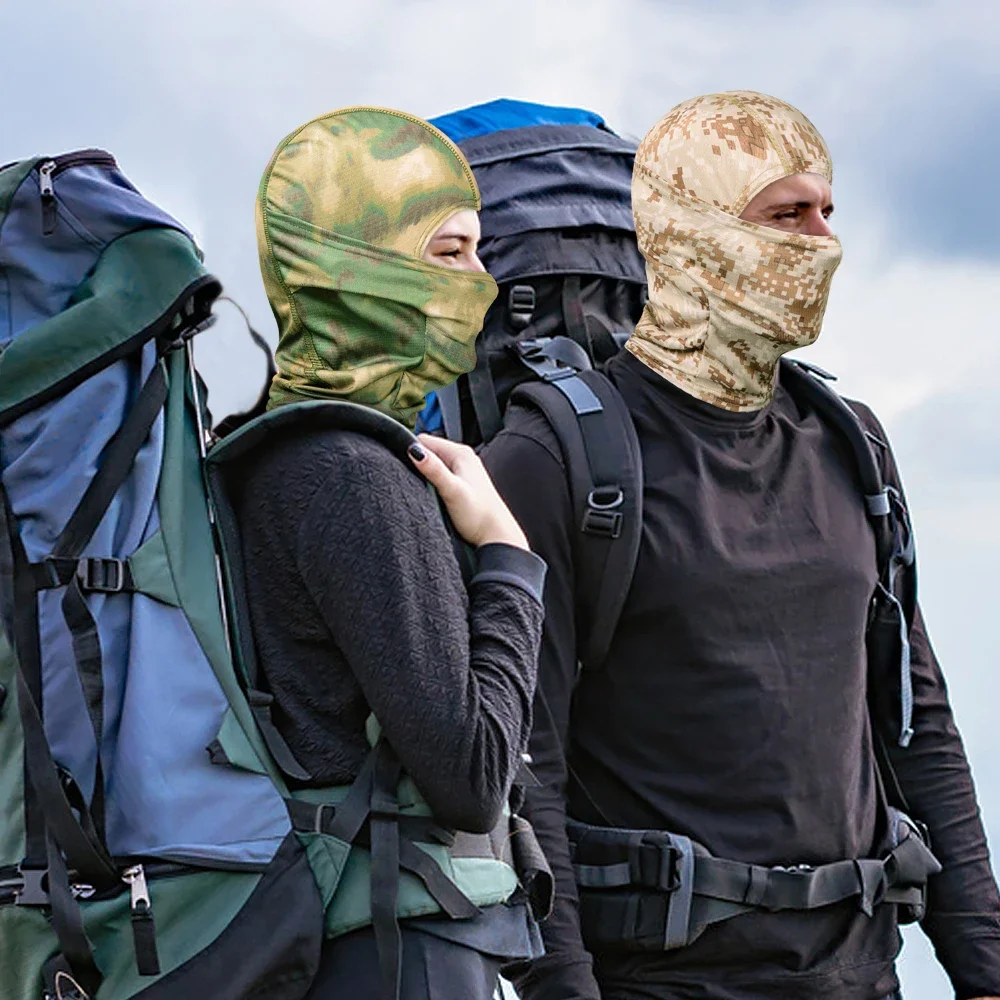 Pasamontañas para motocicleta, máscara facial completa, casco de Motocross, gorra de camuflaje para motociclista, esquí, capucha para Rading a prueba de viento, sombrero para hombres y mujeres - imagen 3