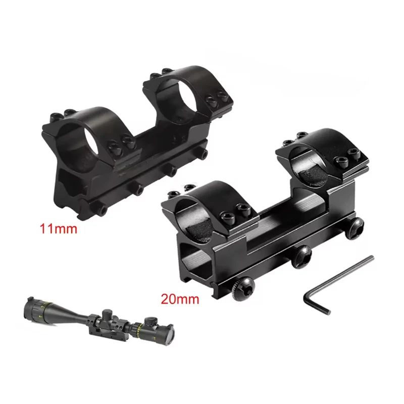 Mira telescópica ajustable con resorte de 11/20mm, riel de cola de milano, anillos de alcance para Rifle de 25,4/30mm, soporte de retroceso cero para riel Picatinny