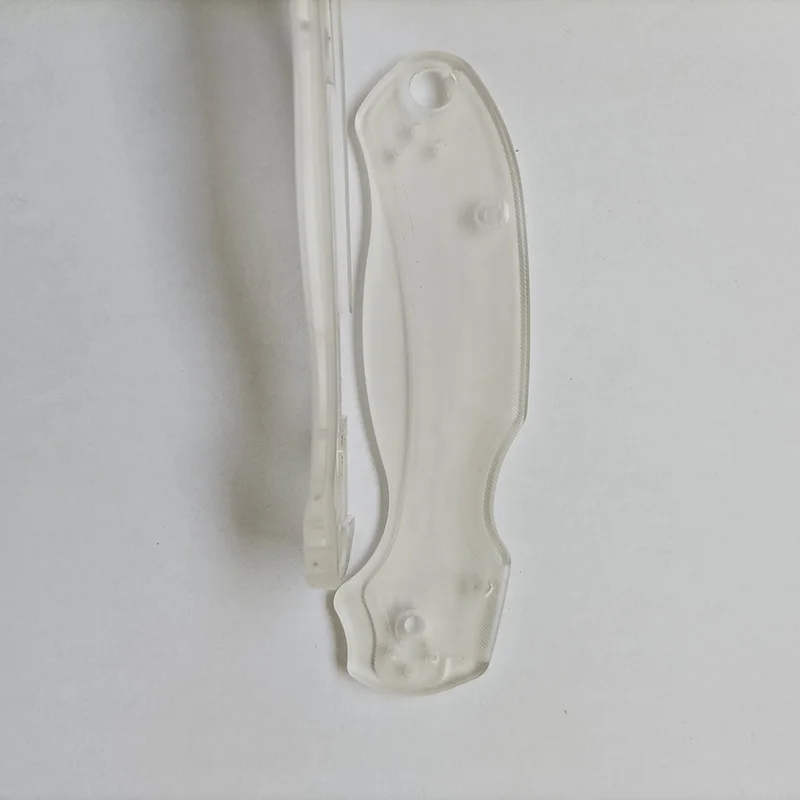 Parches de mango de escamas de cuchillo plegables de estilo acrílico transparente para cuchillos Spyderco C223, piezas de bricolaje de agarre de cuchillos Para3, 3, parabatos, 1 par - imagen 5