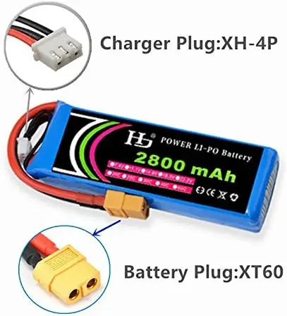 11,1 V 2800mAh 25C Li-po batería XT60 conector con cargador para Cheerson CX-20 DJI Inspire 1 WLtoys V303 RC Drone - imagen 3