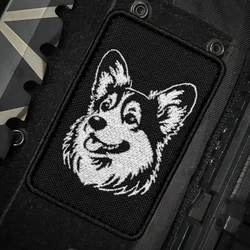 Parche táctico Corgi con velcro – Bordado militar