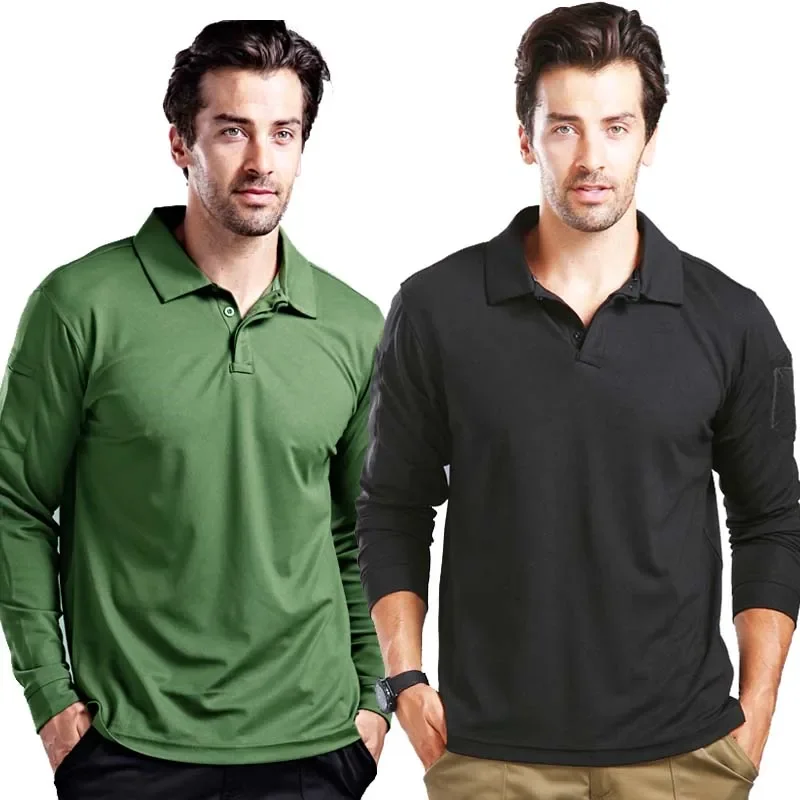 UPF 50+ Camisas de pesca de manga larga, camisetas de trabajo tácticas informales, camisa de carga informal para hombre, camisas de senderismo, Polos multifunción - imagen 4