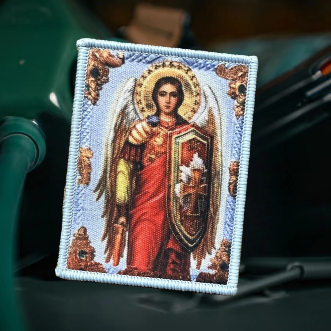 Parches tácticos de moral ARCHANGEL MICHAEL para ropa, parche de gancho y bucle impreso, pegatina para mochila táctica del ejército de la banda de rodadura militar