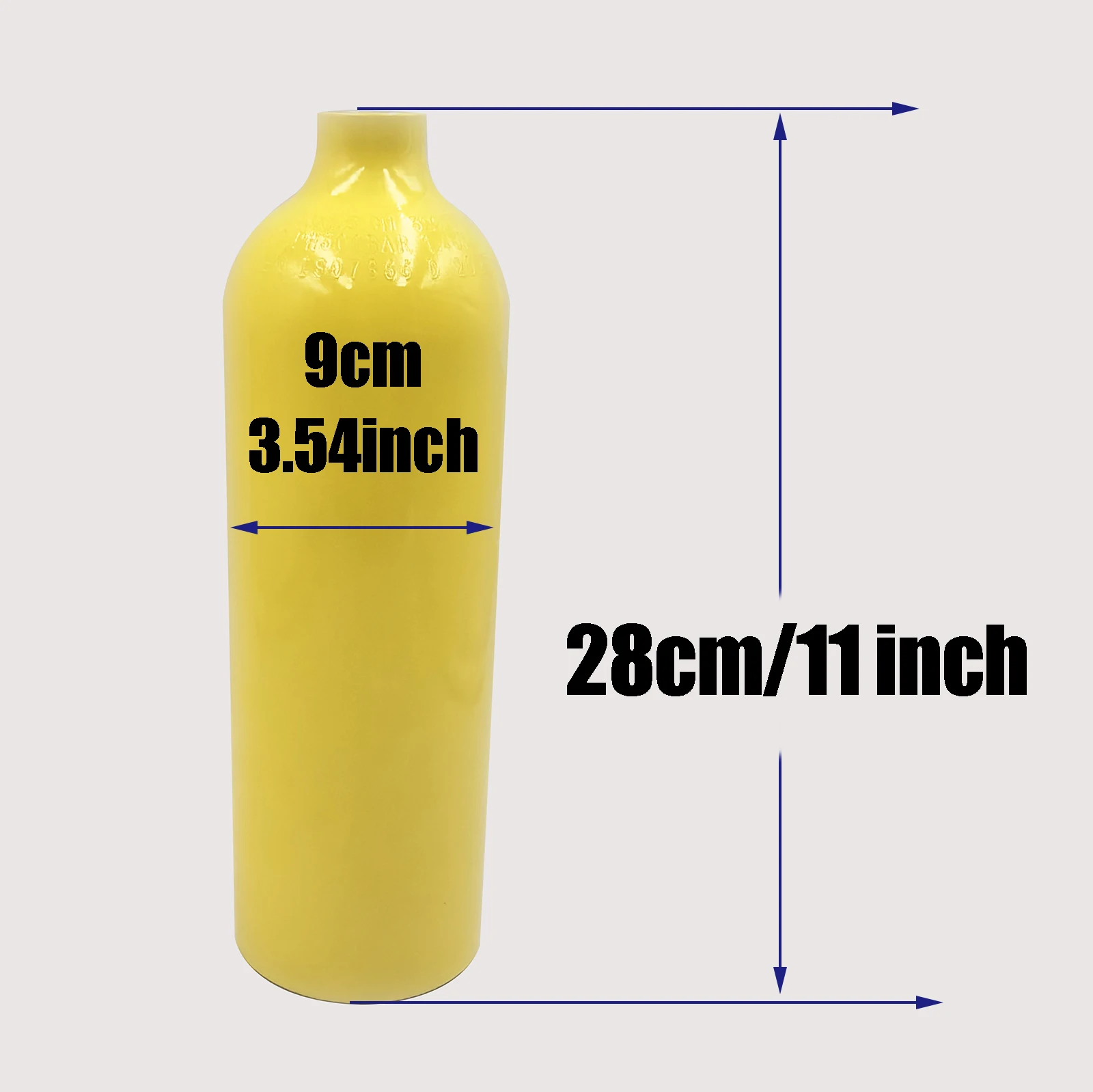 Tanque de aire comprimido para buceo, cilindro de botella de Gas de alta presión, 1L, 1000cc, 20MPa, 200bar, 3000psi, M18 x 1,5 - imagen 2