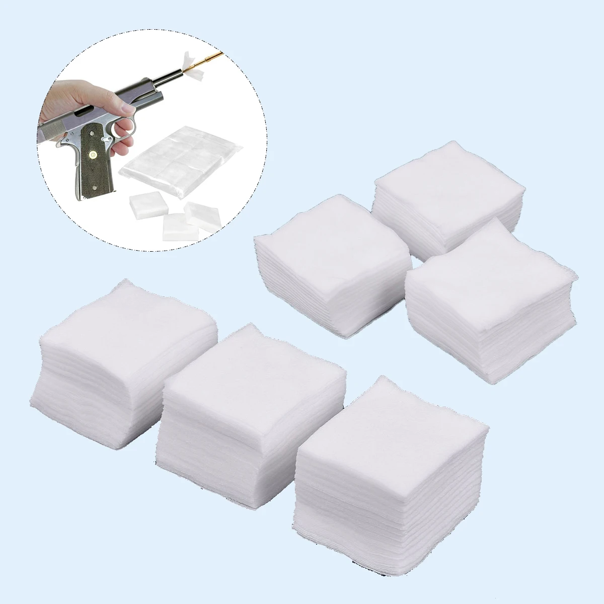 Hisopos de algodón de limpieza de pistola larga táctica, 100 Uds., Kit de cepillo de limpieza de pistola cónica grande AR15 M4 AK47 AK74 Remington 870 Colt 1911 - imagen 3