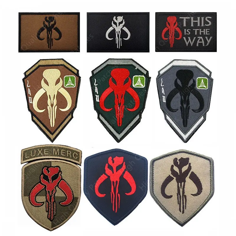 Planeta Jedi Orden The Mandalore Bounty Hunter Boba Fett Emblema Brazalete bordado Parches bordados para bordado de ropa - imagen 5