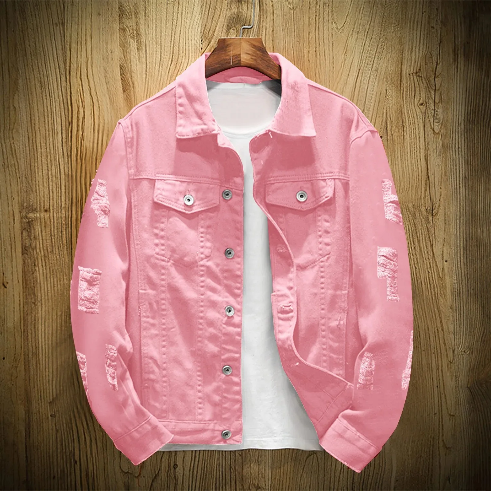 Chaqueta vaquera informal hombre estilo vintage primavera otoño - imagen 3