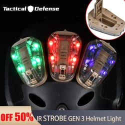 Casco airsoft táctico GEN 3 con luz HEL-STAR 6 multicolor