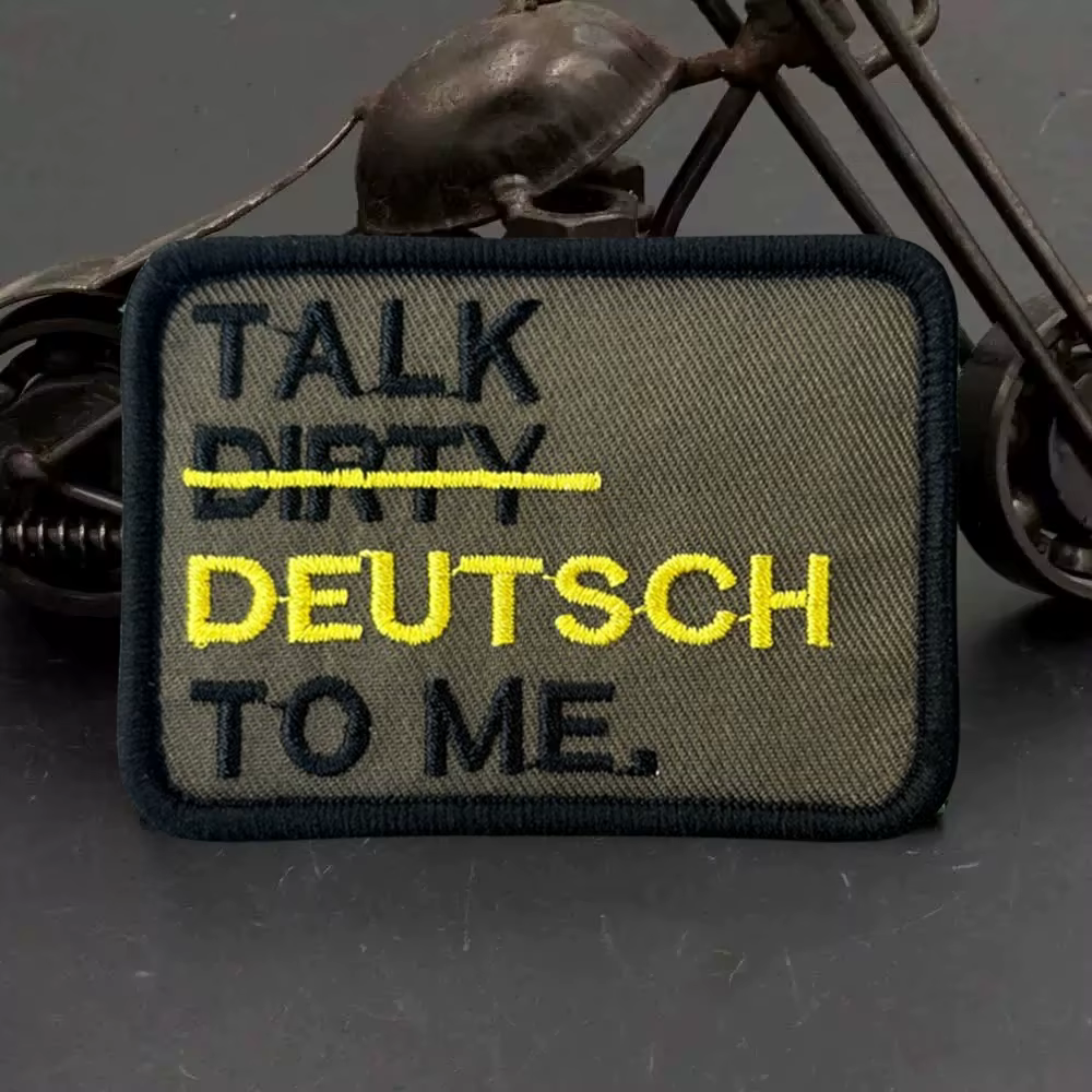 Parche táctico Talk Dirty German to Me Morale bordado MOLLE gorra - imagen 2