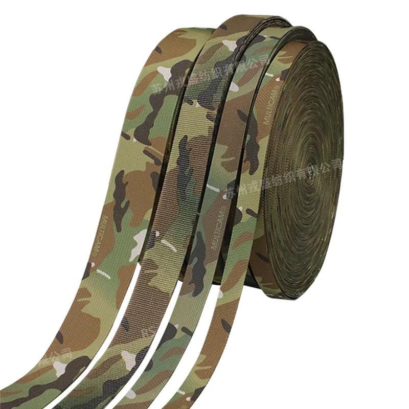 10M Multicam MC Jacquard de doble cara palmeado/cinta impresa Molle cinturón DIY cinturón mochila accesorios de ropa 20/25/38/50mm de ancho - imagen 5