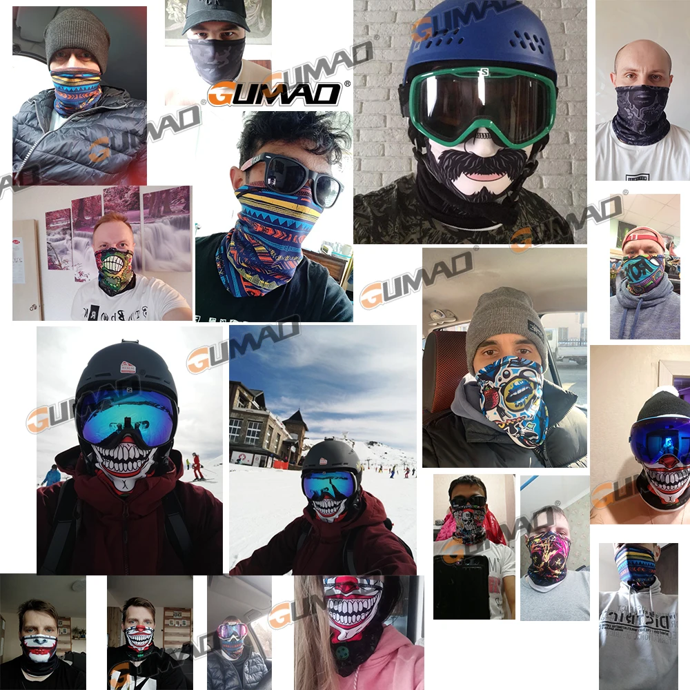 Máscara de tubo de media cara de forro polar térmico 3D, calentador de cuello, deportes, ciclismo, esquí, caza, senderismo, Snowboard, bufanda para hombres y mujeres, Invierno - imagen 3