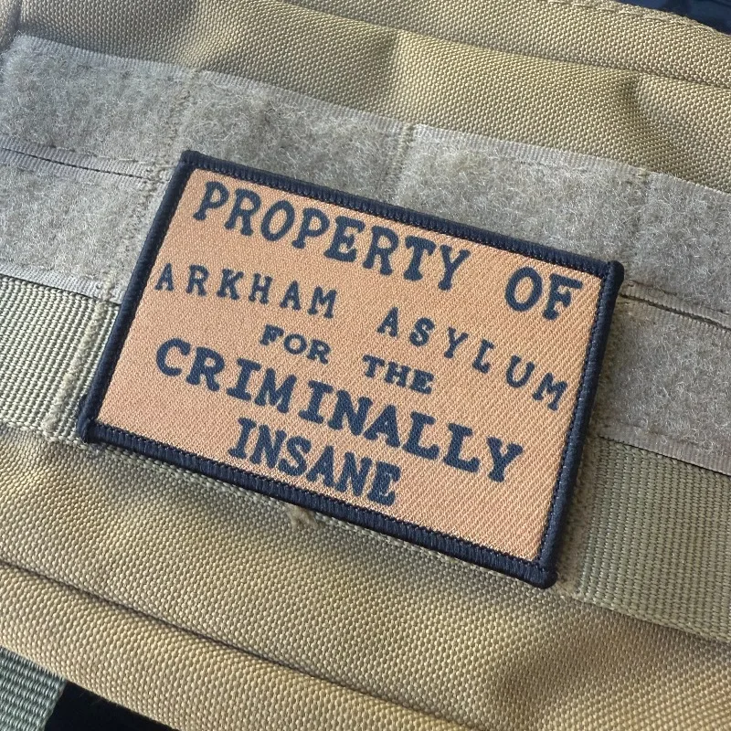 Parche táctico Arkham Asylum – Morale con velcro para equipo militar - imagen 5