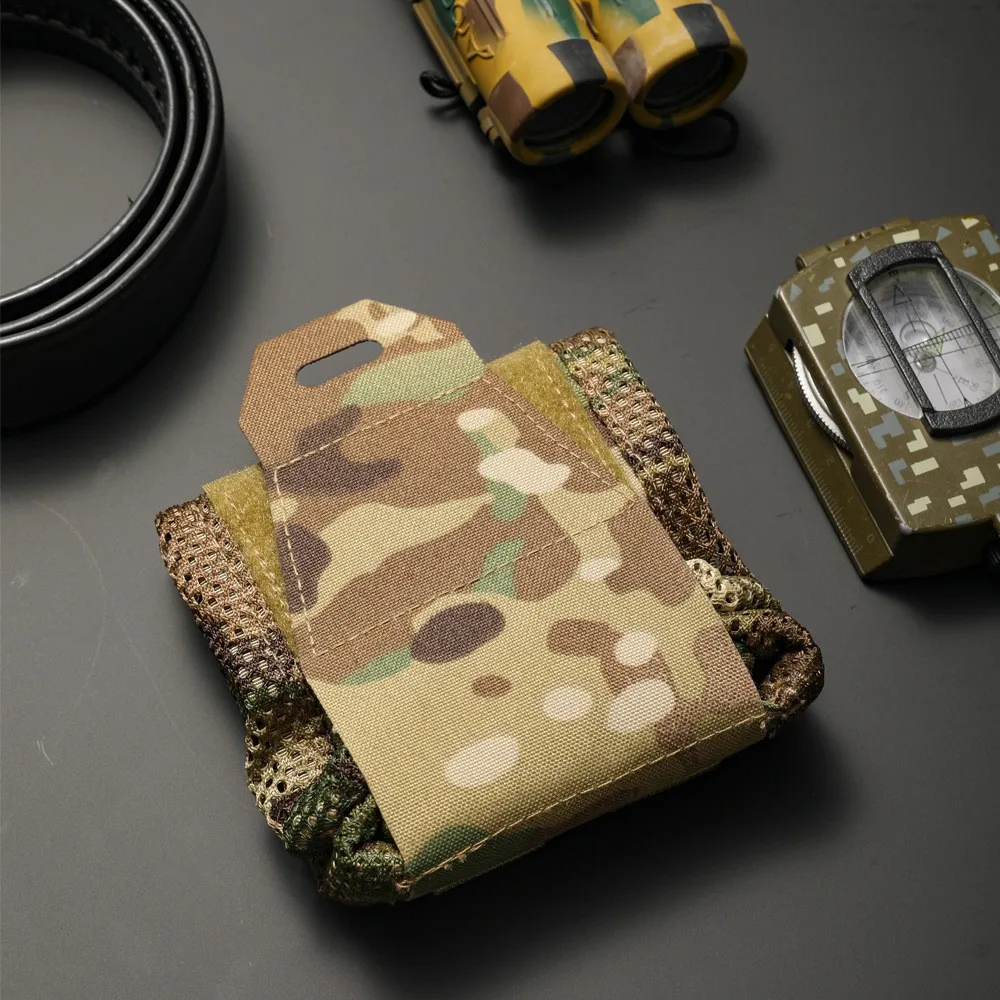 Hervidor plegable táctico para exteriores de 9 pulgadas, bolsa de malla, almacenamiento de artículos diversos, colgante en la cintura, bolsa de reciclaje de nailon de malla táctica MOLLE - imagen 3