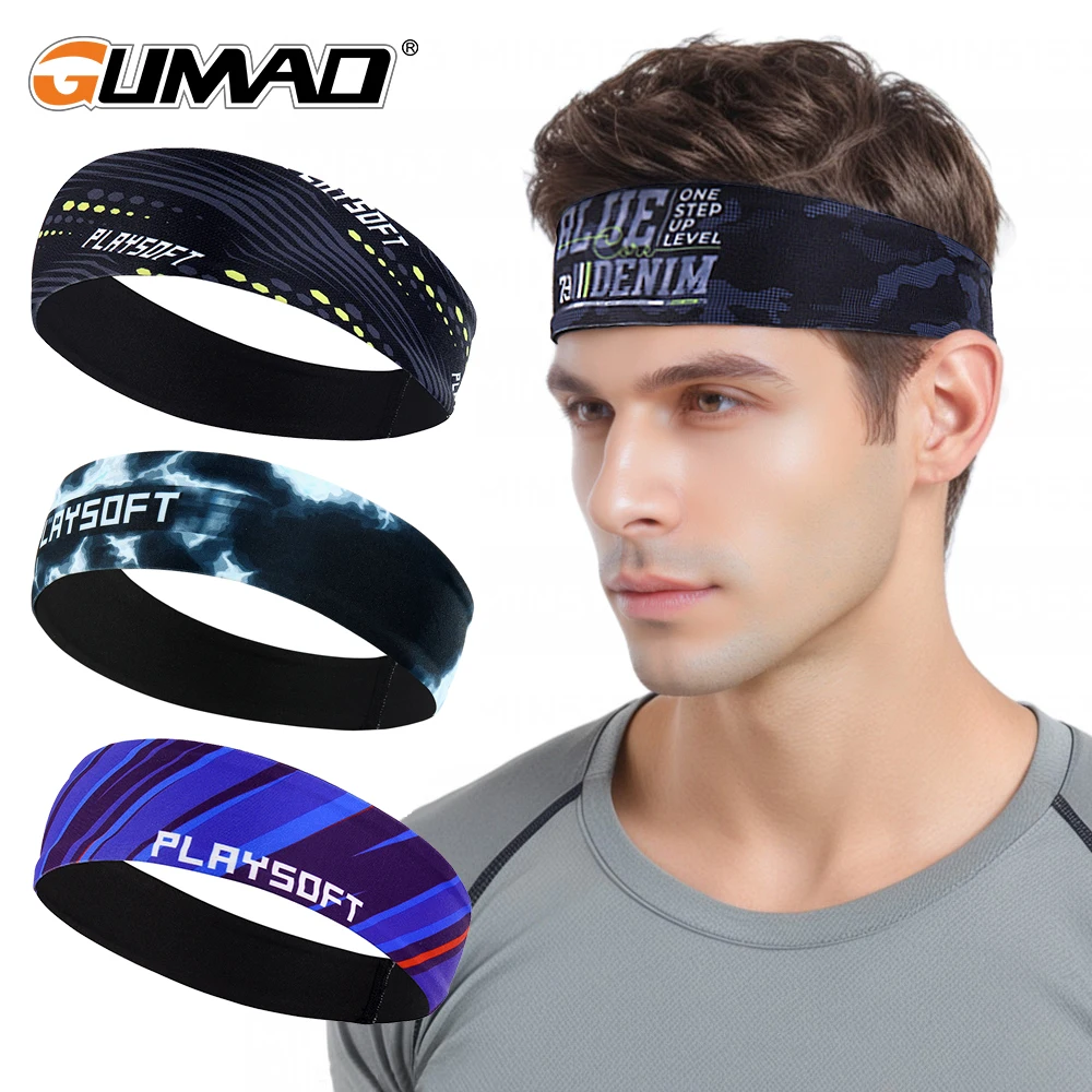 Diademas deportivas antideslizantes para hombre y mujer, banda para el sudor para entrenamiento, Fitness, correr, ciclismo, fútbol, Yoga, diadema elástica