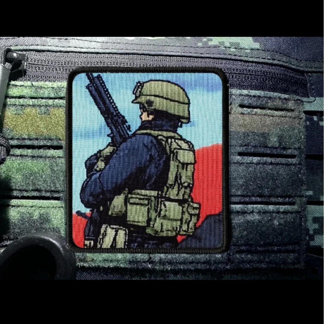 Parche de Chevron de soldado ruso, insignia de moral táctica, pegatina para mochila, parches de gancho y bucle impresos para ropa, brazalete militar - imagen 5