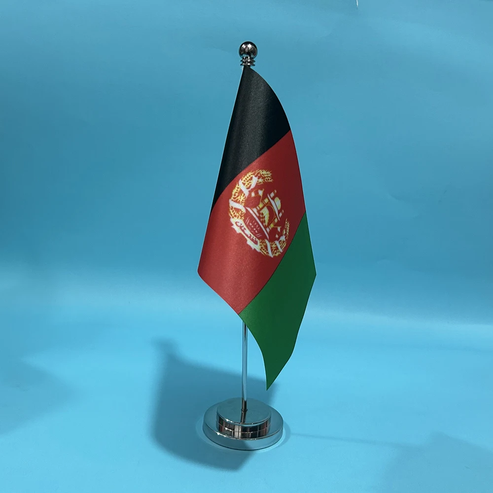 BANDERA DE SKY, bandera de escritorio de oficina, bandera de Afganistán, bandera de mesa de 14x21cm, bandera nacional de Afganistán, adornos de escritorio, banderas - imagen 4