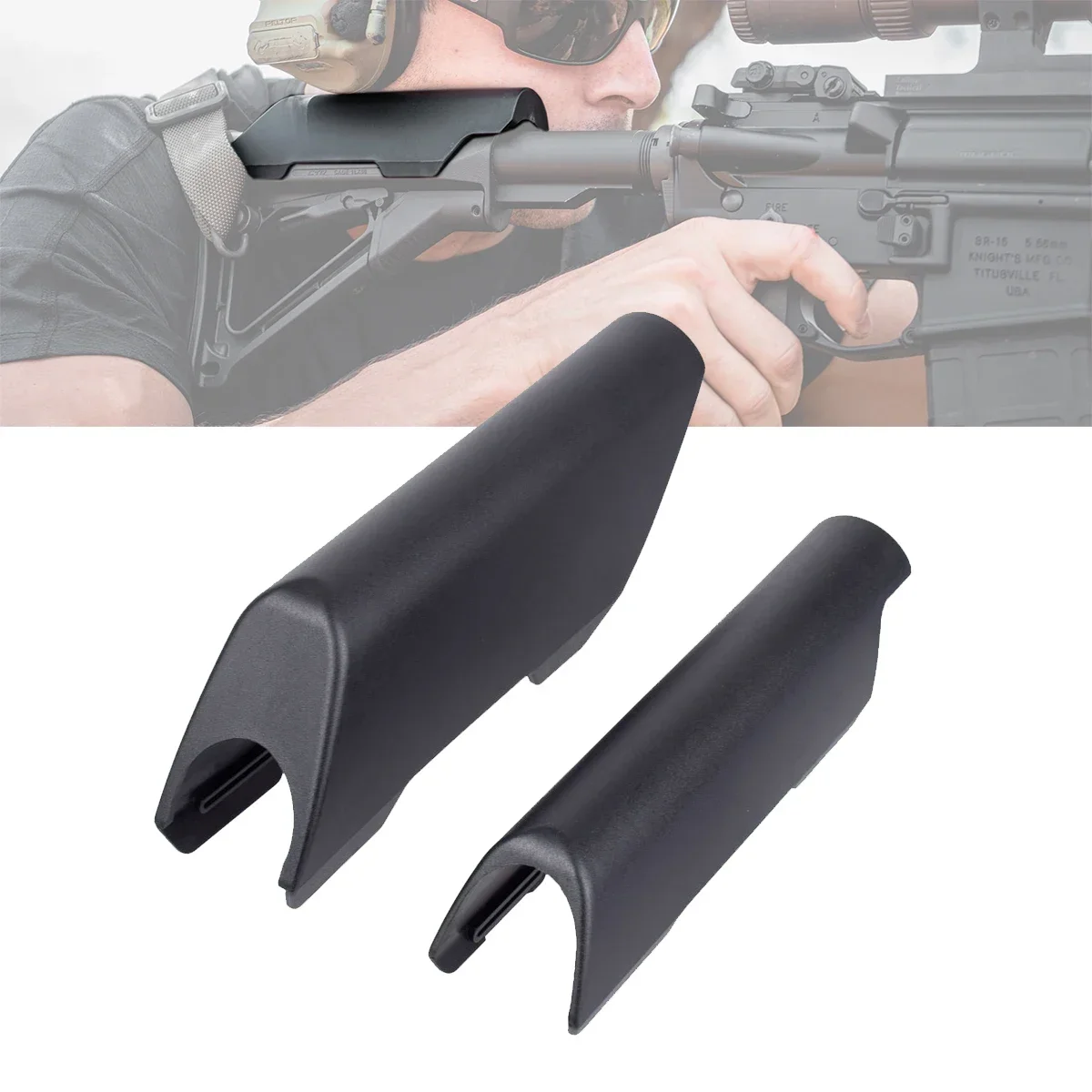 CTR Elevador de mejillas versión baja y alta para Stock sin pistola Buttstock AR 15 M4 potenciador accesorios de caza - imagen 2