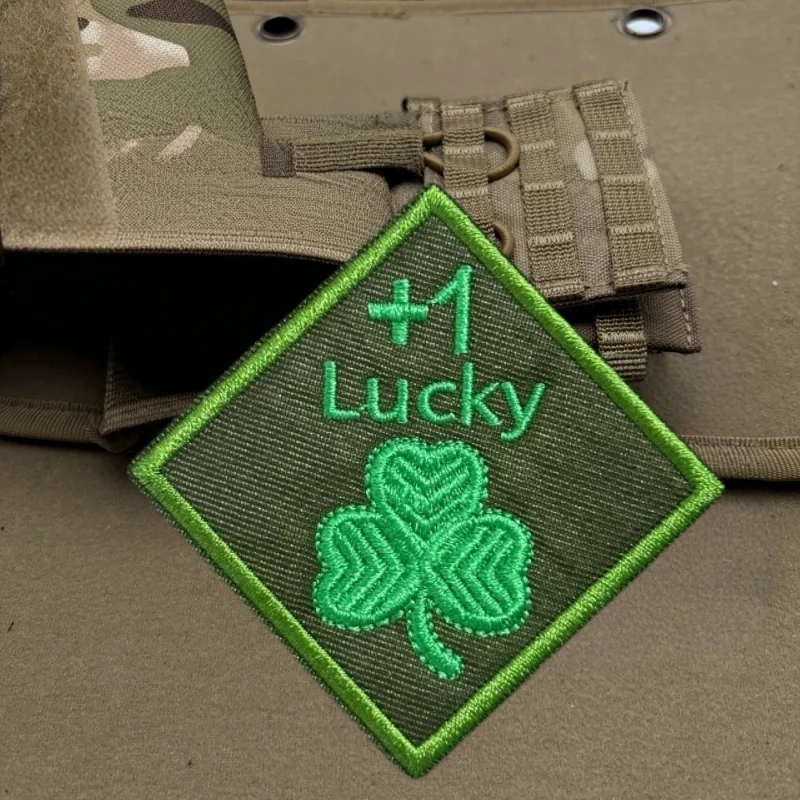 Lucky Plus 1 parche bordado chaleco táctico gancho y bucle sombreros insignia de moral mochila pegatina decorativa brazalete parches para ropa - imagen 5