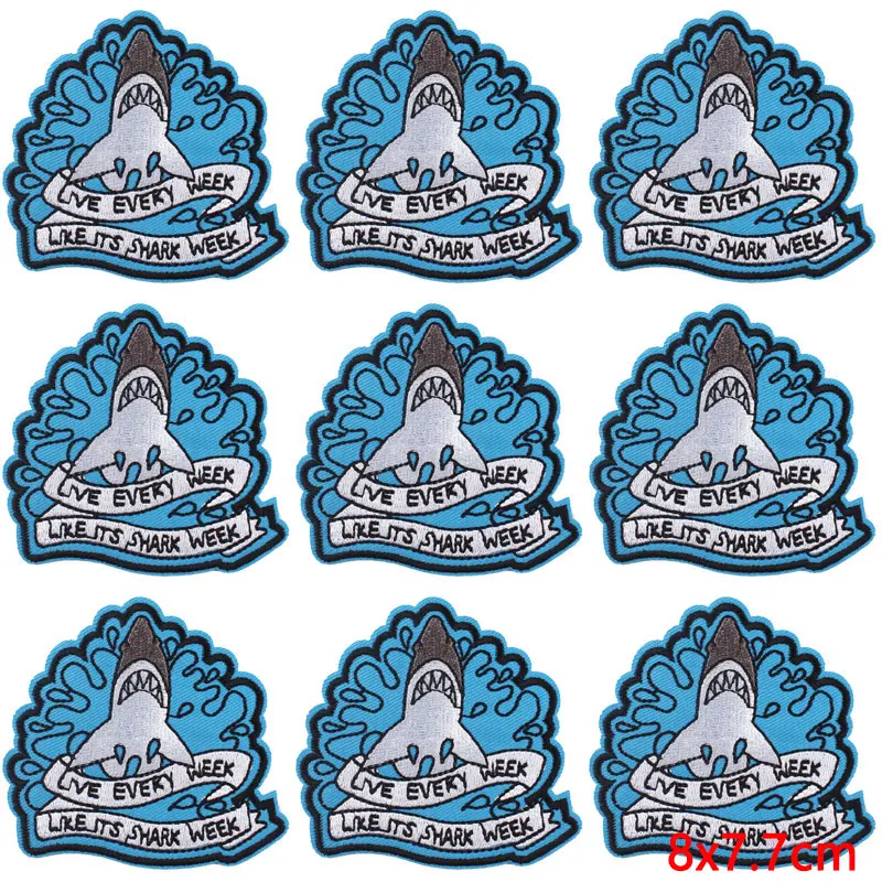 Parche bordado de Animal Punk para ropa, parches geniales para ropa, rayas, parche para planchar, insignias en mochila, 10 unidades por lote - imagen 4