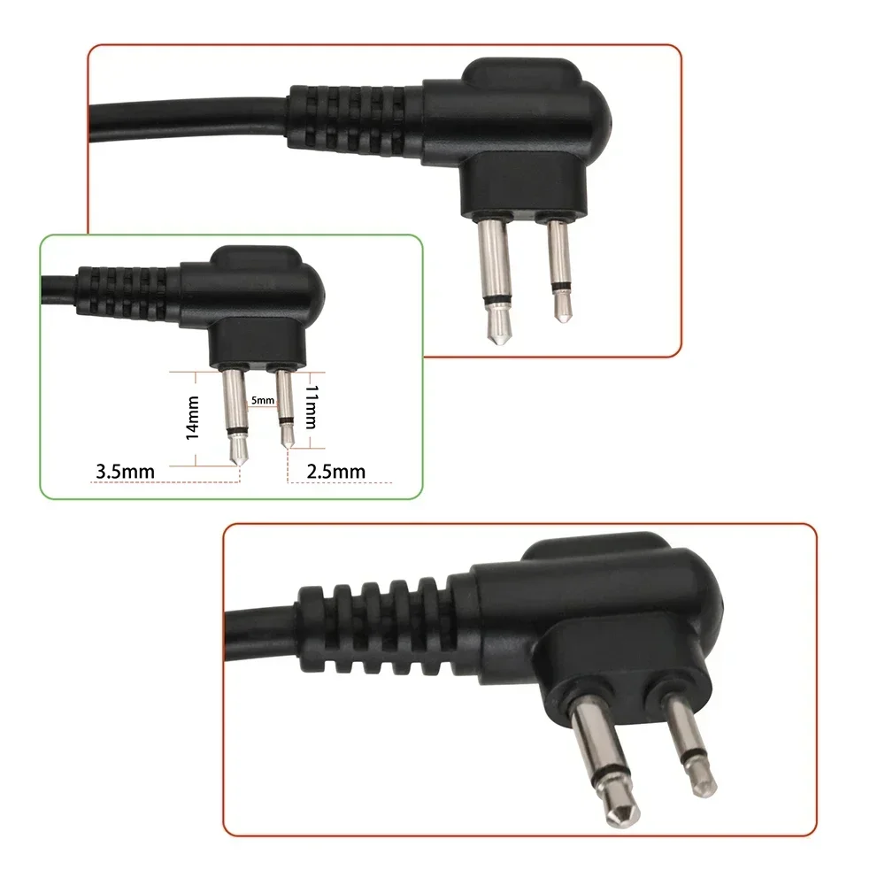 Adaptador de auriculares tácticos militares Airsoft U94 V2 Ptt para MSA TAC-SKY COMTAC auriculares tácticos para Motorola Ptt de 2 pines - imagen 4