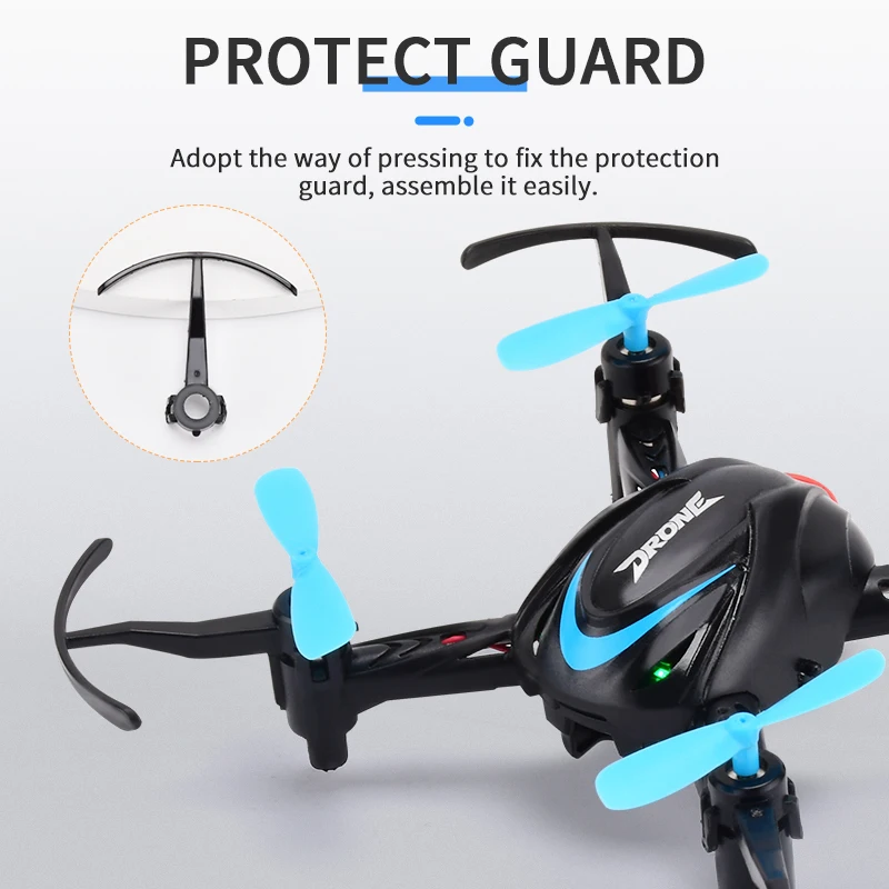 JJRC-Dron H48 de despegue y aterrizaje con un clic, 4 rotores, 2,4G, antiinterferencias, rodamiento de 360 °, luz LED nocturna, juguete para niños - imagen 4