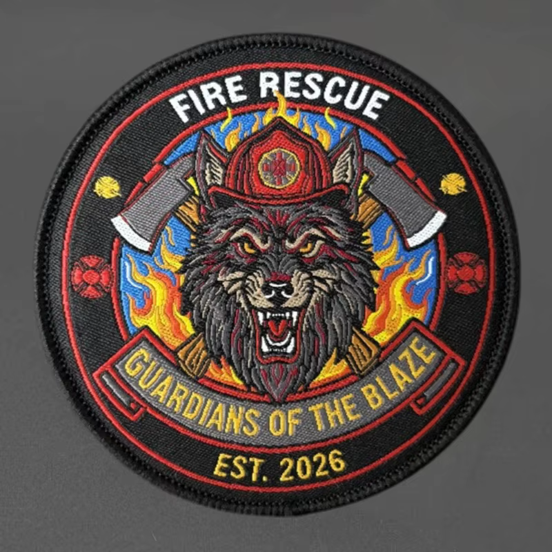 Parche táctico de rescate contra incendios con velcro para brazo - imagen 2