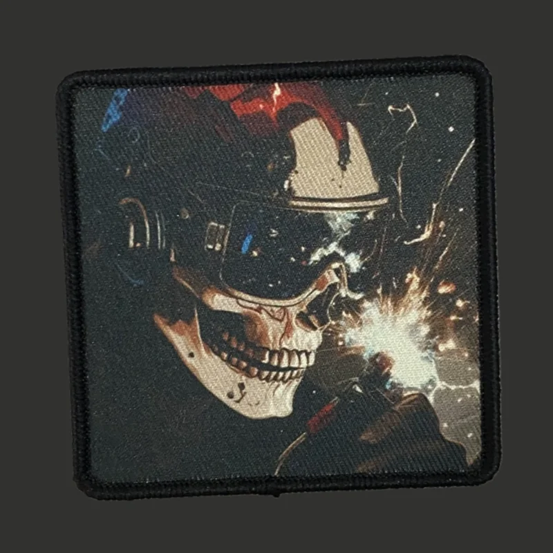 Parches de calavera soldados, insignia de moral militar, impresión de gancho y bucle, mochila, accesorios de decoración de ropa, pegatinas, brazalete - imagen 2