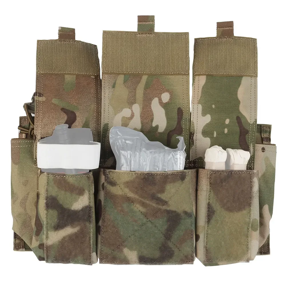 Bolsa táctica con Panel frontal, accesorio para chaleco de caza Airsoft, con cordón de choque, para cargador GP, AR 15 MAG, 5,56 - imagen 3