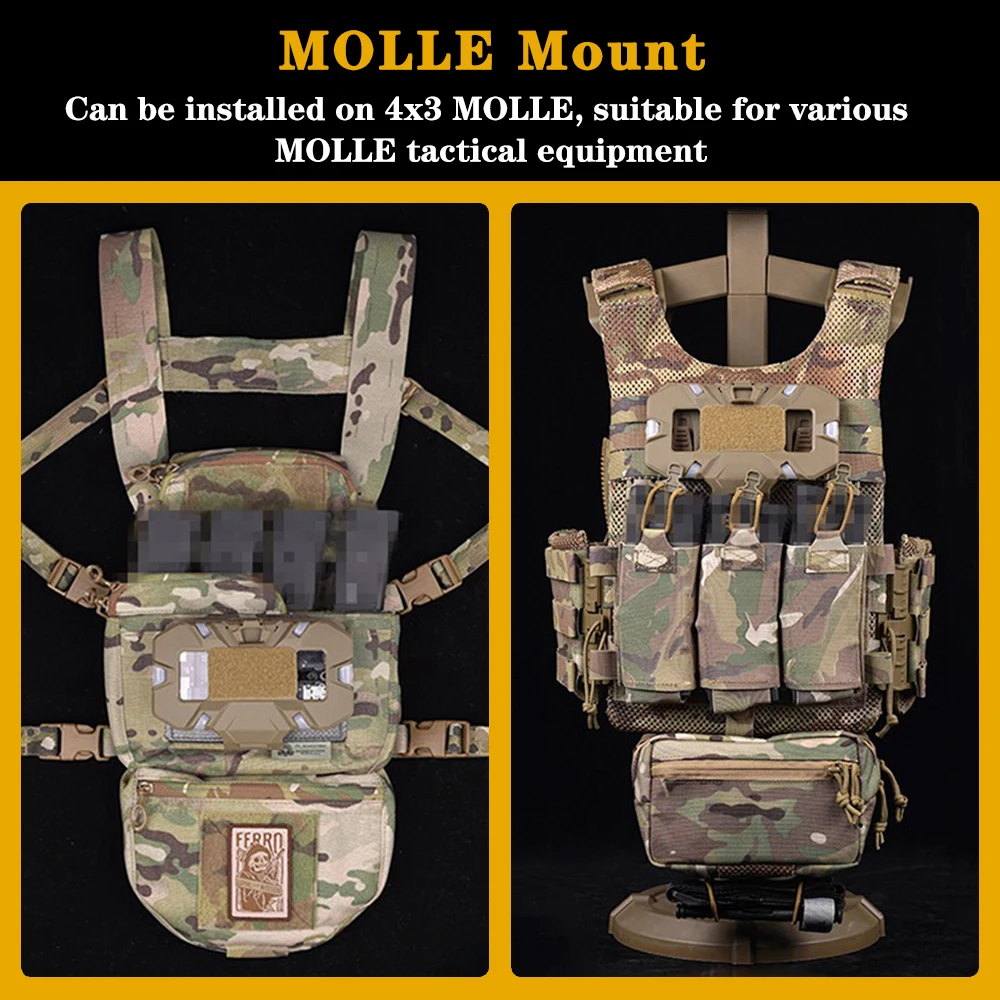 Panel porta móvil plegable con montaje MOLLE para chaleco táctico - imagen 5