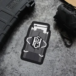 Parche de PVC con Clip SHG para ropa, equipo táctico, insignia de moral, parches militares con gancho y bucle, pegatinas para mochila, apliques